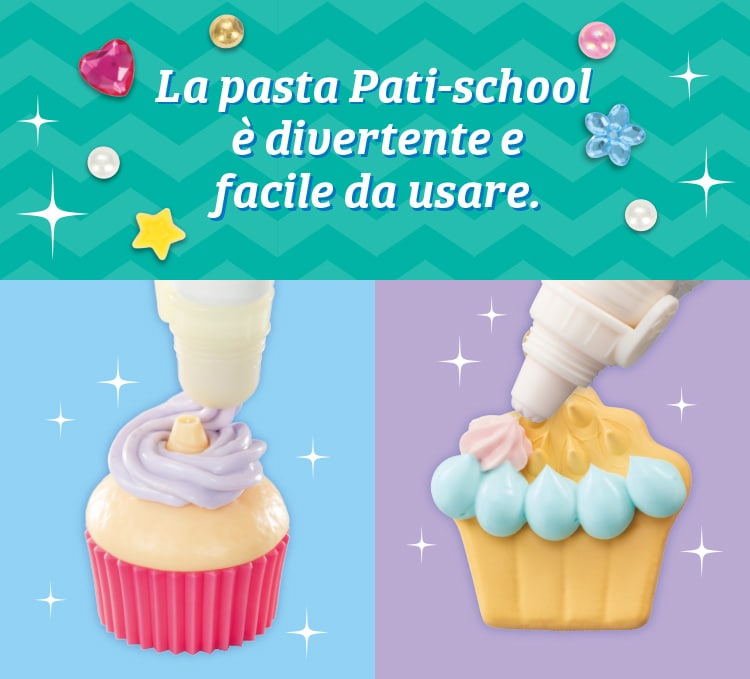 La pasta Pati-school è divertente e facile da usare.