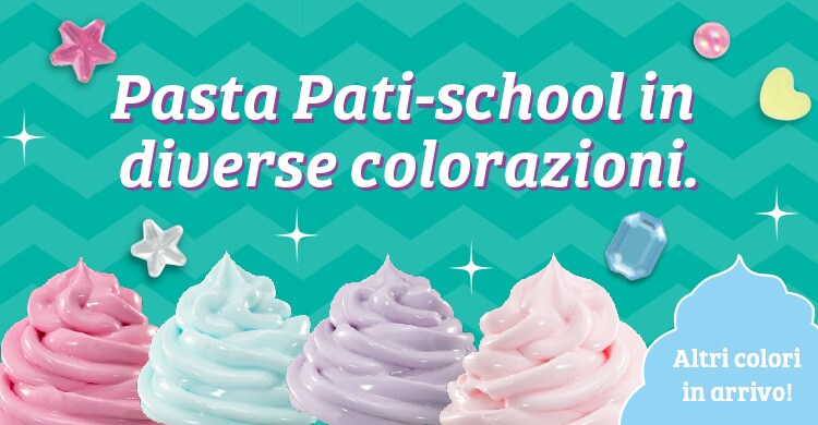 Pasta Pati-school in diverse colorazioni.